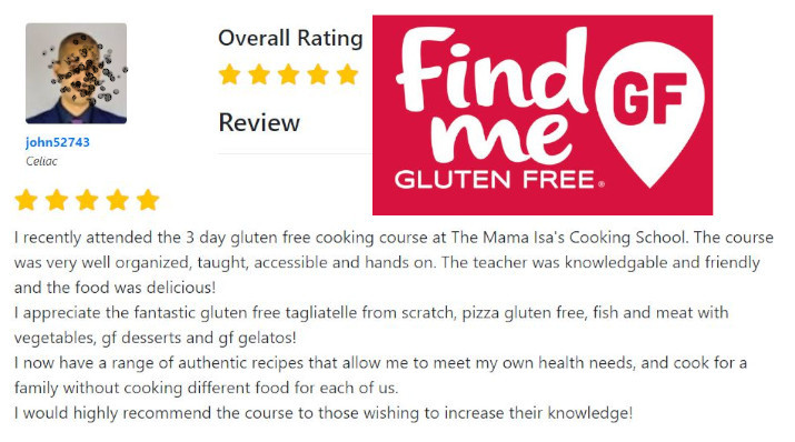 Review about 3 day gluten free cooking course in Italy
