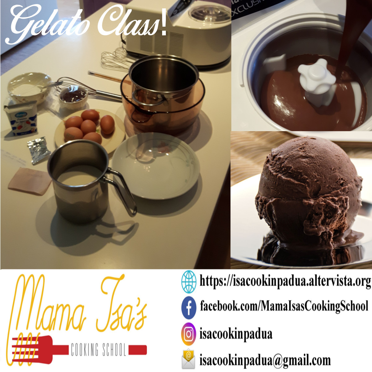 Artisanal Gelato Class in Italy near Venice with Mama Isa