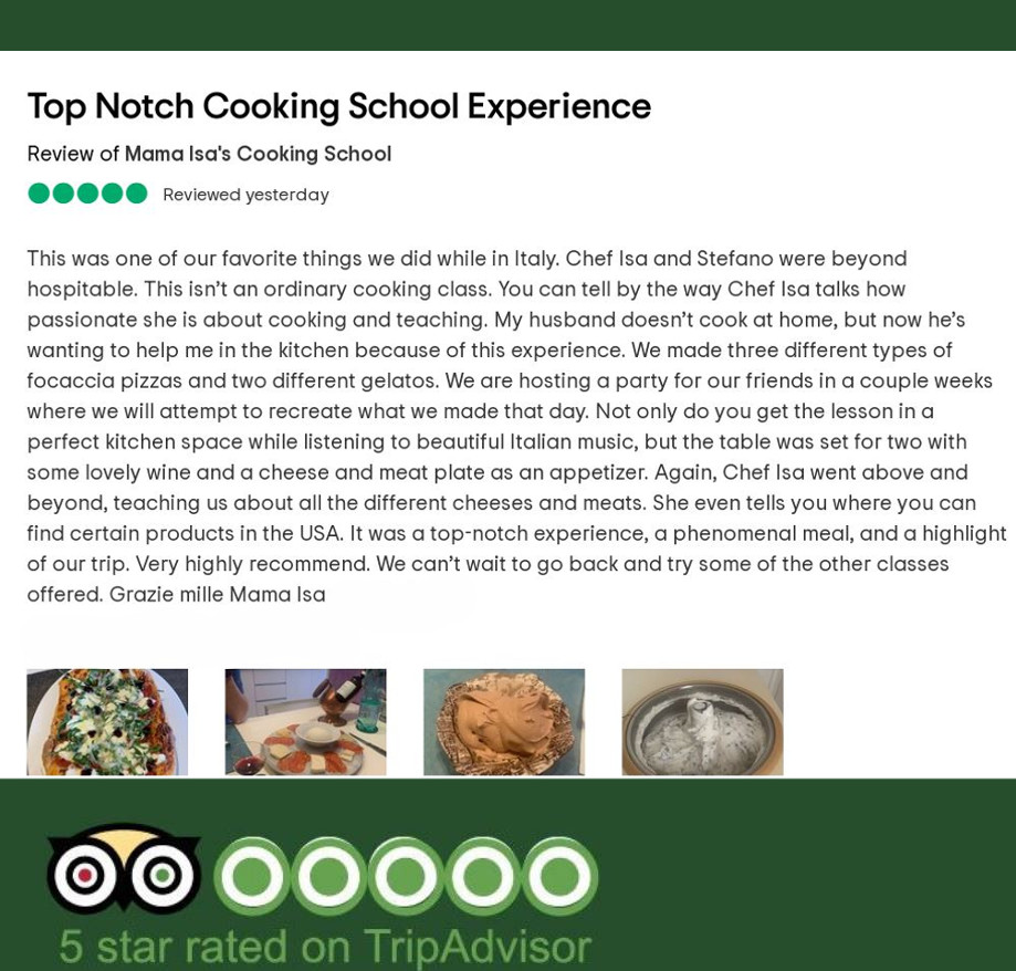 Top Nocht Cooking School Experience in Italy
