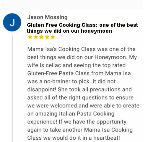 Amazing Gluten Free class in Italy