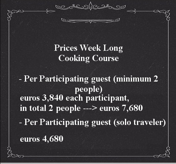 week cooking course Italy