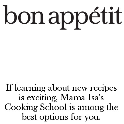 Magazines and Press Reviews - Mama Isa's Cooking School