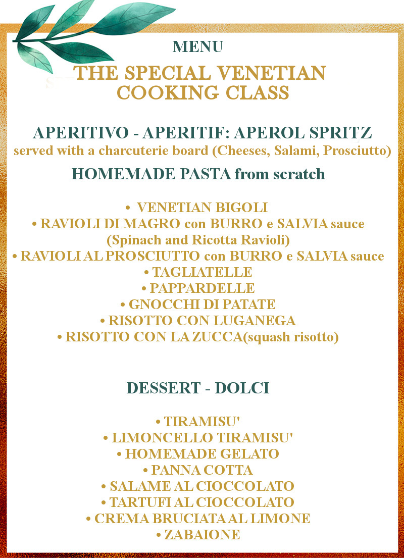 Second Option Venetian Cooking classes