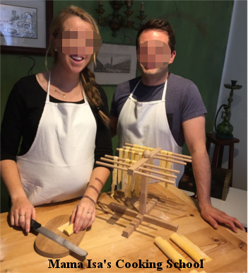 Cooking Classes in Venice Italy - Cutting Fresh Pasta By Hand in Italy